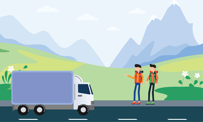 create custom unique flat illustration