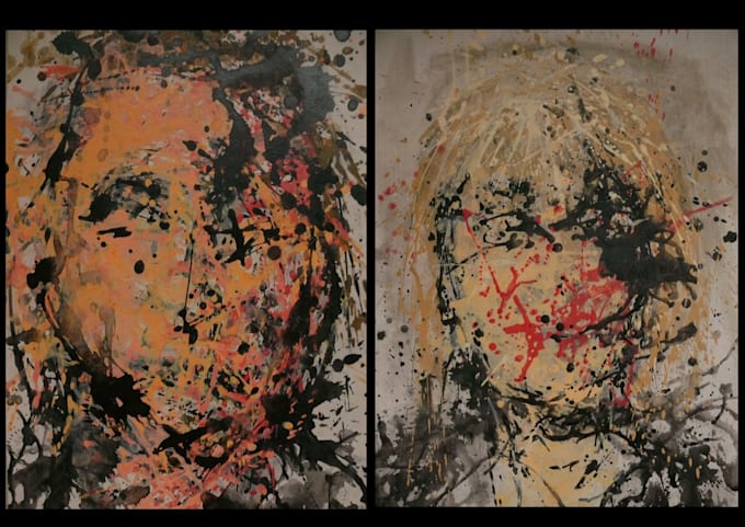 draw your or your dear person abstract portrait
