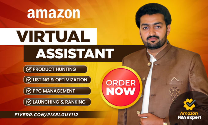 Hire a freelancer to be your expert amazon fba virtual assistant, amazon store manager