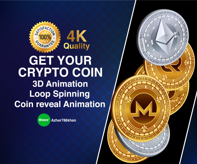 amazing 3d coin or nft spinning animation and loop gifs