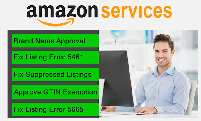 remove or fix amazon listing error 5665, 5461, gtin exemption brand approval