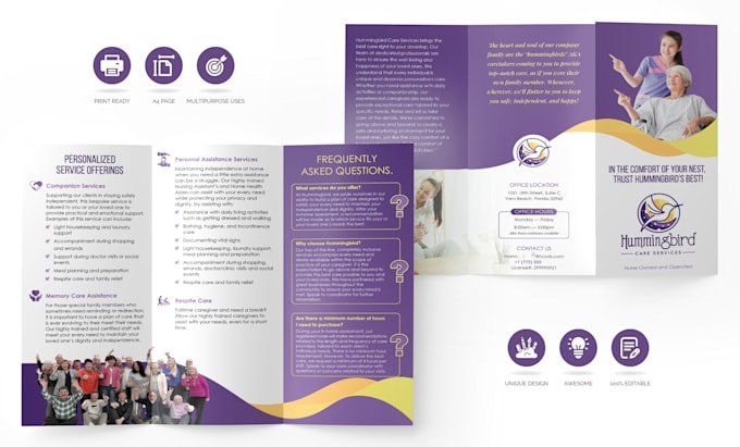 design professional trifold brochure