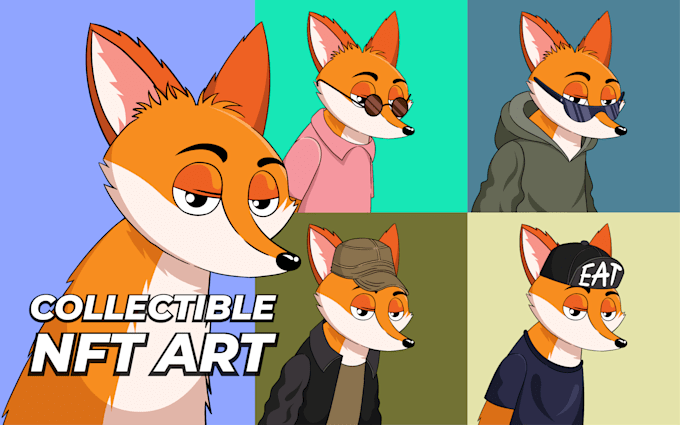 create collectible nft cartoon character arts