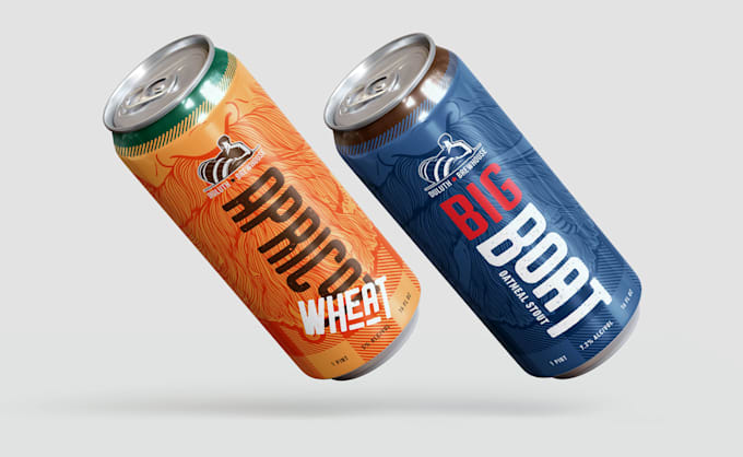 design unique can labels for energy drinks, soda, beer for your brand