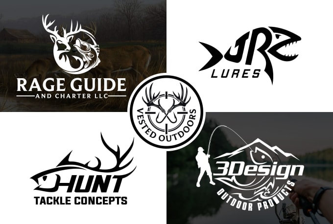 Do unique outdoor hunting fishing and deer logo by Ah_polash | Fiverr