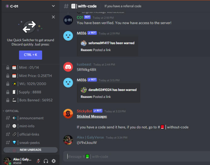 Be your active nft discord moderator ,disc chat, by Jdanny01 | Fiverr