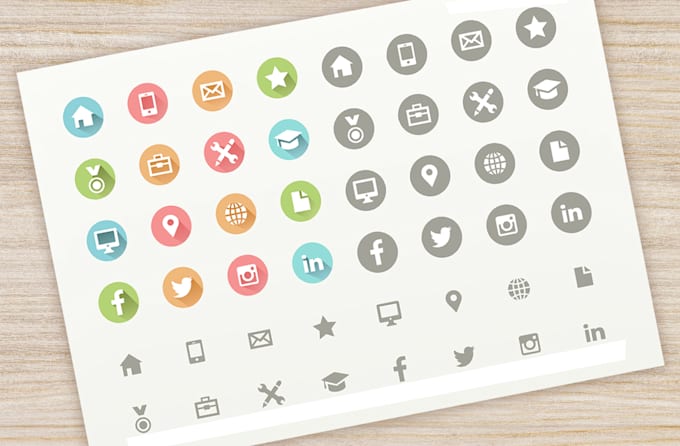 design minimal and sleek icons or stickers for you