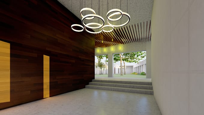 render 3d interior, interior design, house, restaurant