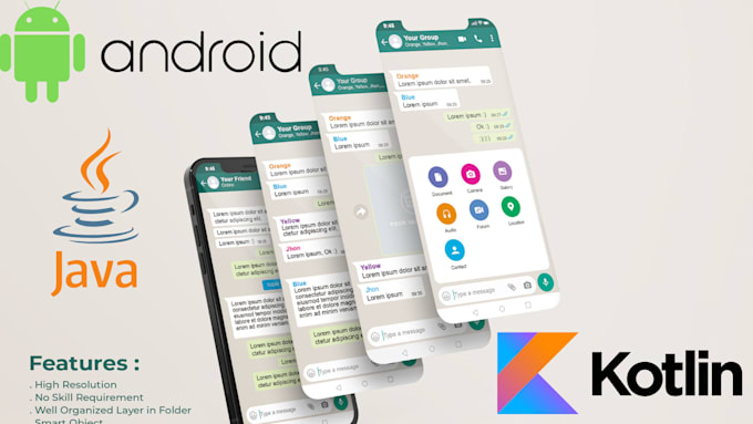 Develop a mobile app with kotlin and java using android mvvm ...