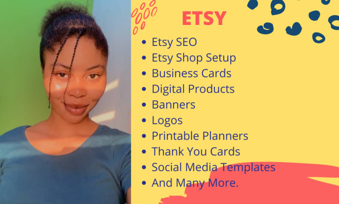 Hire a freelancer to setup etsy shop, product listing, etsy SEO, digital designs