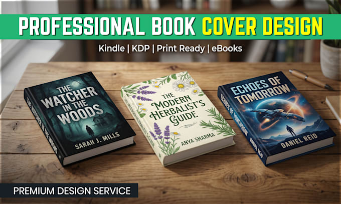 design professional modern book cover ebook kindle and print ready cover