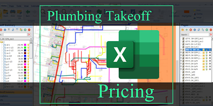 do detailed plumbing, drainage takeoff, cost estimation, mep