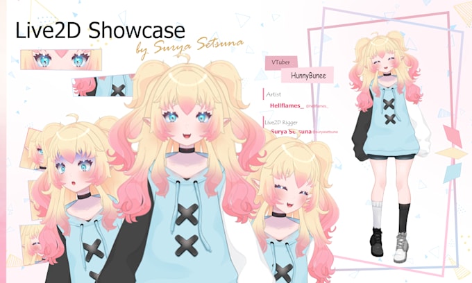 rig live2d vtuber model with advanced physics