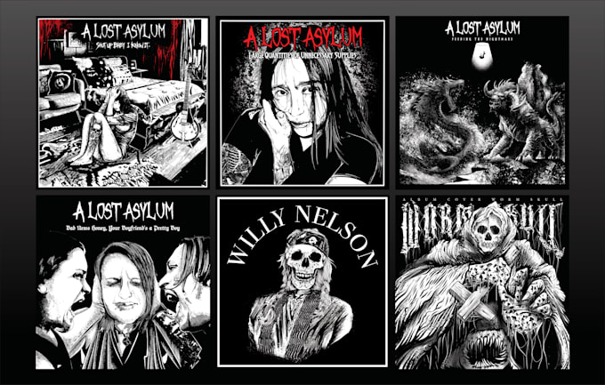 draw anything illustration for metal album cover