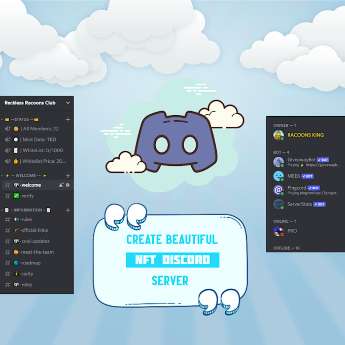make a discord server with bots for your nft collection