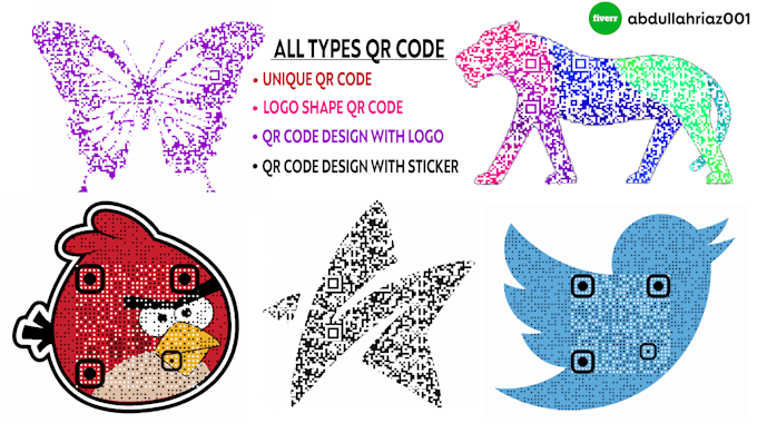do qr code ,custom qr code, qr code design  with logo