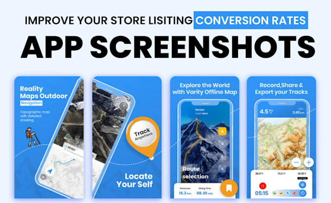 design app screenshots for google play store and app store
