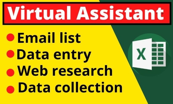 be your virtual assistant for data entry, web research, and data analytics