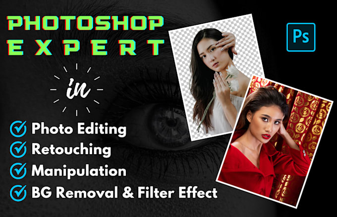 do professional photoshop editing and photo retouching very fast
