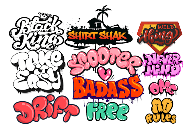 do graffiti,badass,bubble,drip,fatty logo or shirt