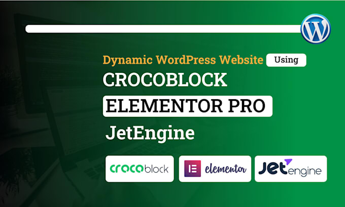 build a crocoblock, elementor pro website with jet engine