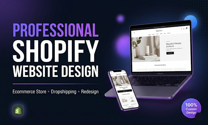build a professional shopify website, ecommerce store design, and dropshipping