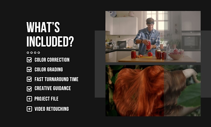 do professional color grading and correction of your video