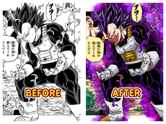 color your comic or manga and also your inked drawing