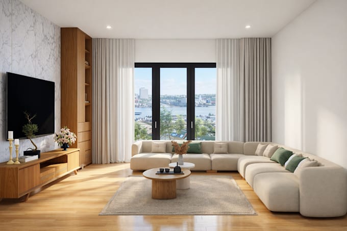 design house and office interiors with high quality 3d rendering