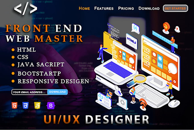 Be your best front end web developer with html css by Mmoeizlogics | Fiverr