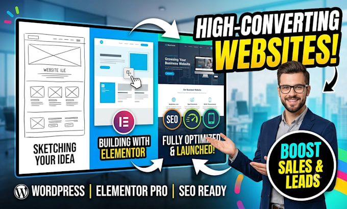 build a high converting wordpress website with SEO and elementor