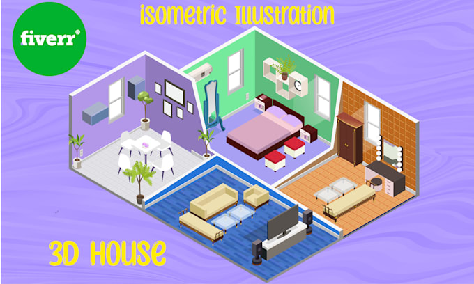 Design colorful high quality 3d isometric illustration by Nazir ...