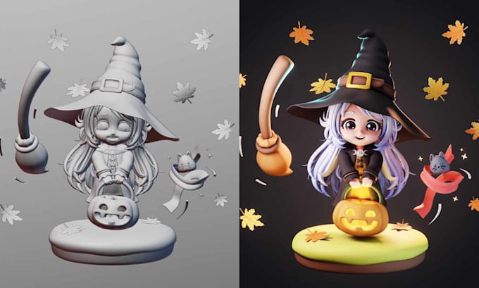 create custom 3d chibi characters for your project