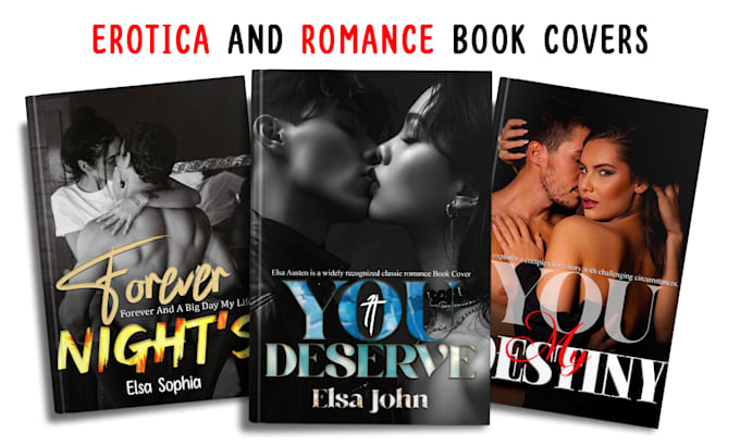design erotica or romance book covers
