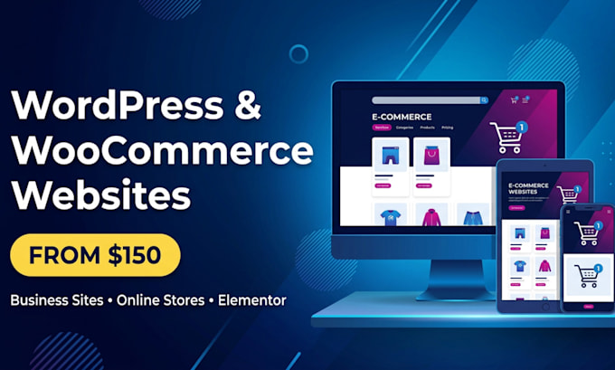 build a professional wordpress or woocommerce website