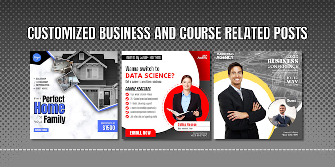 Design business and course related posts by Graphicgotham | Fiverr