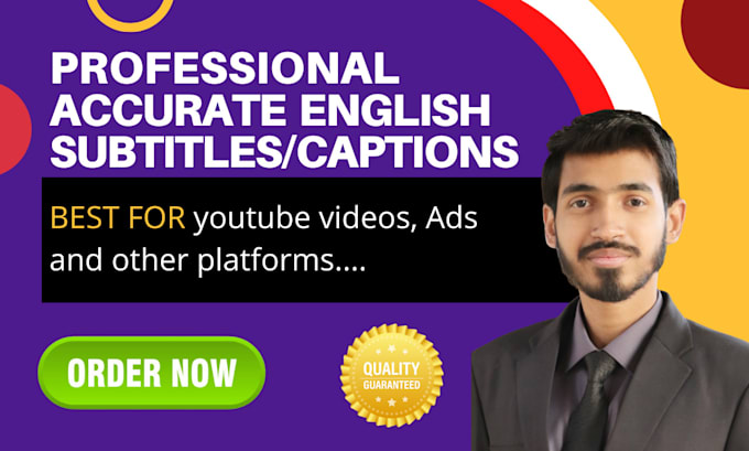 Add professional synced subtitles or captions to your videos