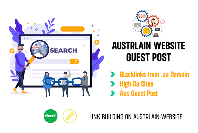 provide australia com au domain links, backlinks, local off page seo