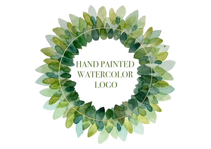 create a hand painted watercolor logo for your brand