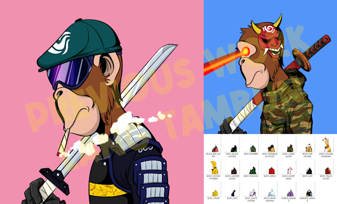 create your nft art collection with azuki style
