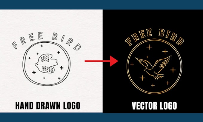 create hand drawing to logo
