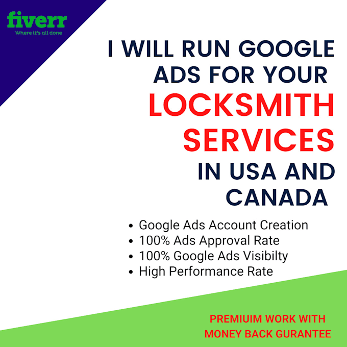 run google ads for locksmith services in USA and canada