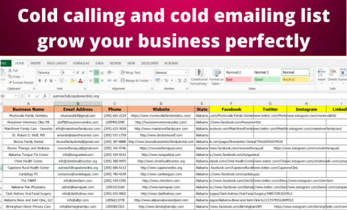 provide b2b lead generation and sales leads for any business