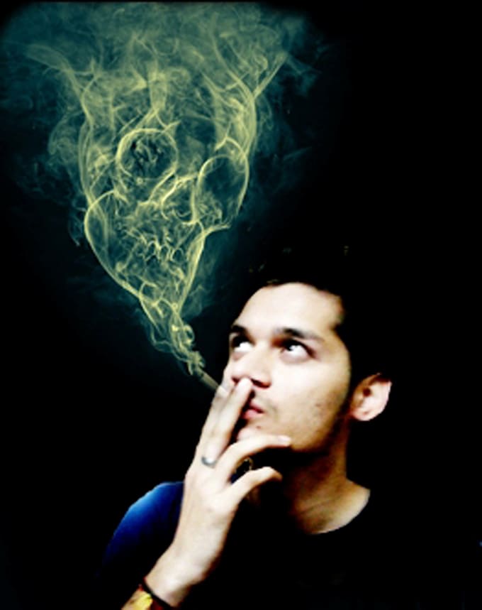 create a smoking effect on your pic