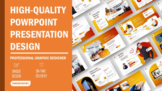 Hire a freelancer to design modern powerpoint presentation and investor pitch deck