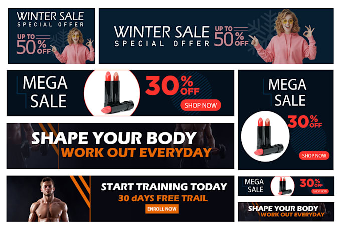 create animated GIF banner and web banner ads