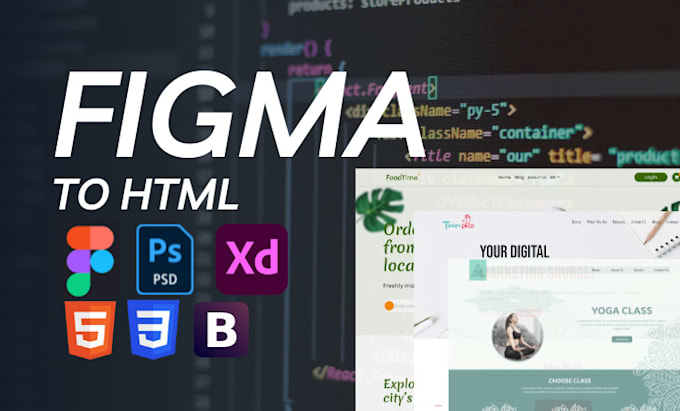 Convert psd to html, xd to html, figma to html by Pronay1 | Fiverr