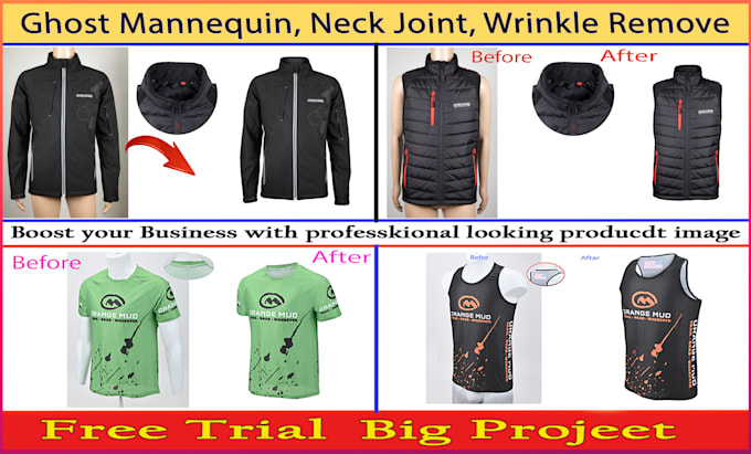 wrinkle remove ghost mannequin neck joint photo manipulation