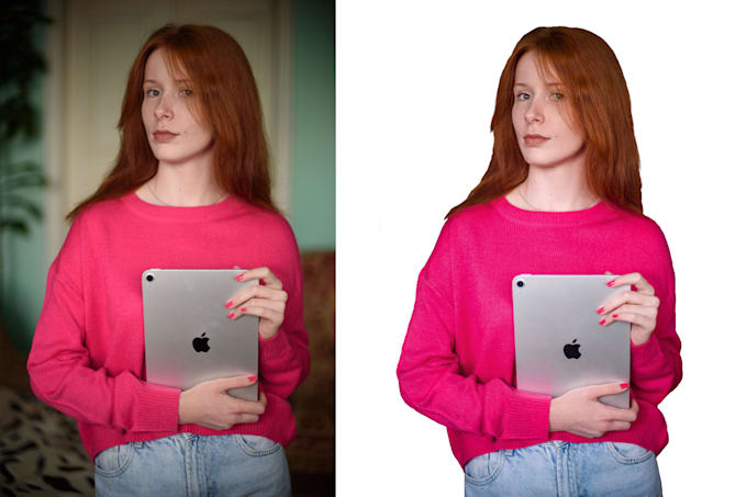 remove background and retouch your 5 portrait photo