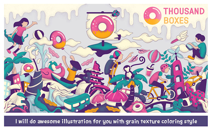 create colorful illustration as your need